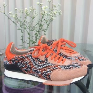 ZARA orange and black sneakers